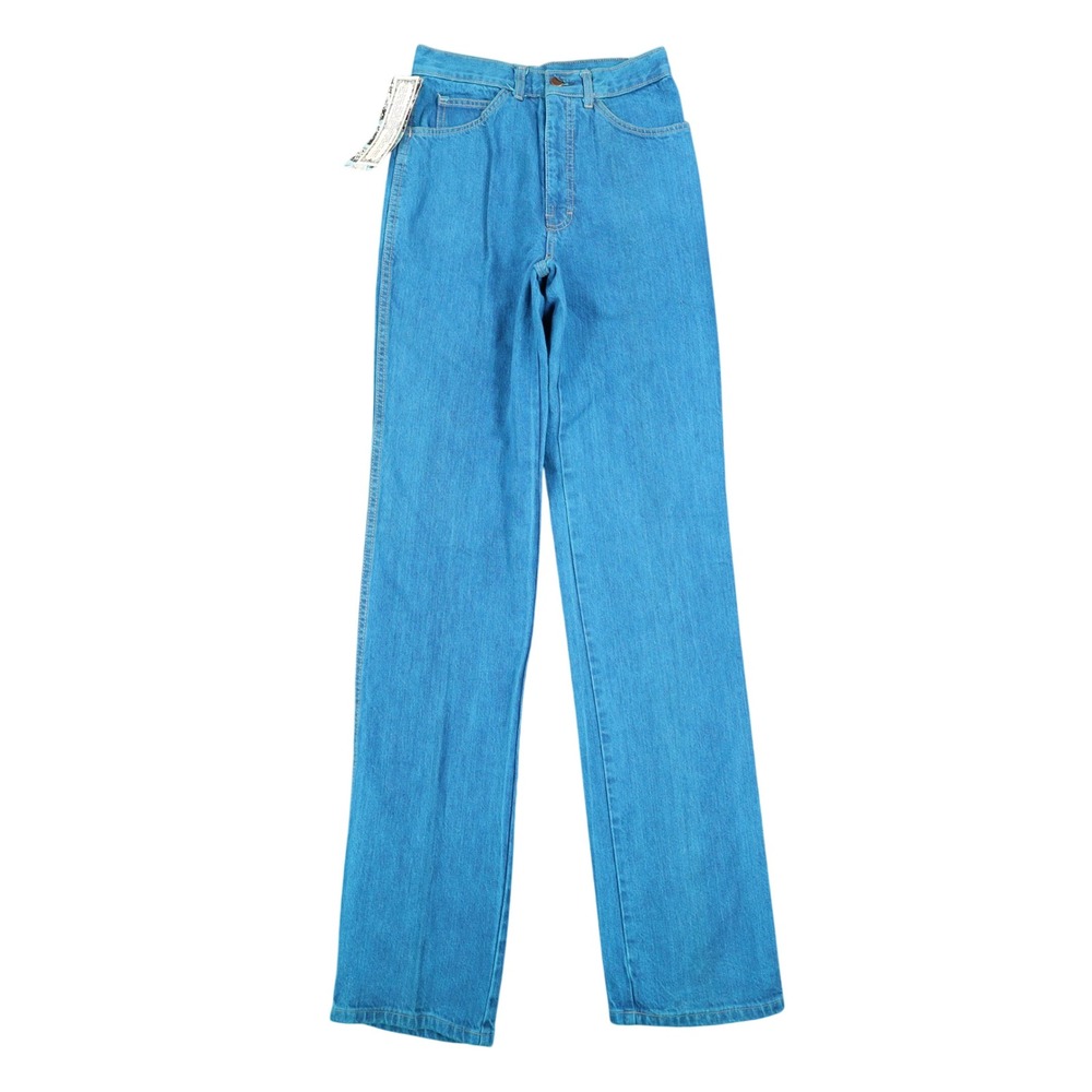 Action West Women Size 9 Vintage Stone Washed Blue Cotton Straight Leg Jeans NWT